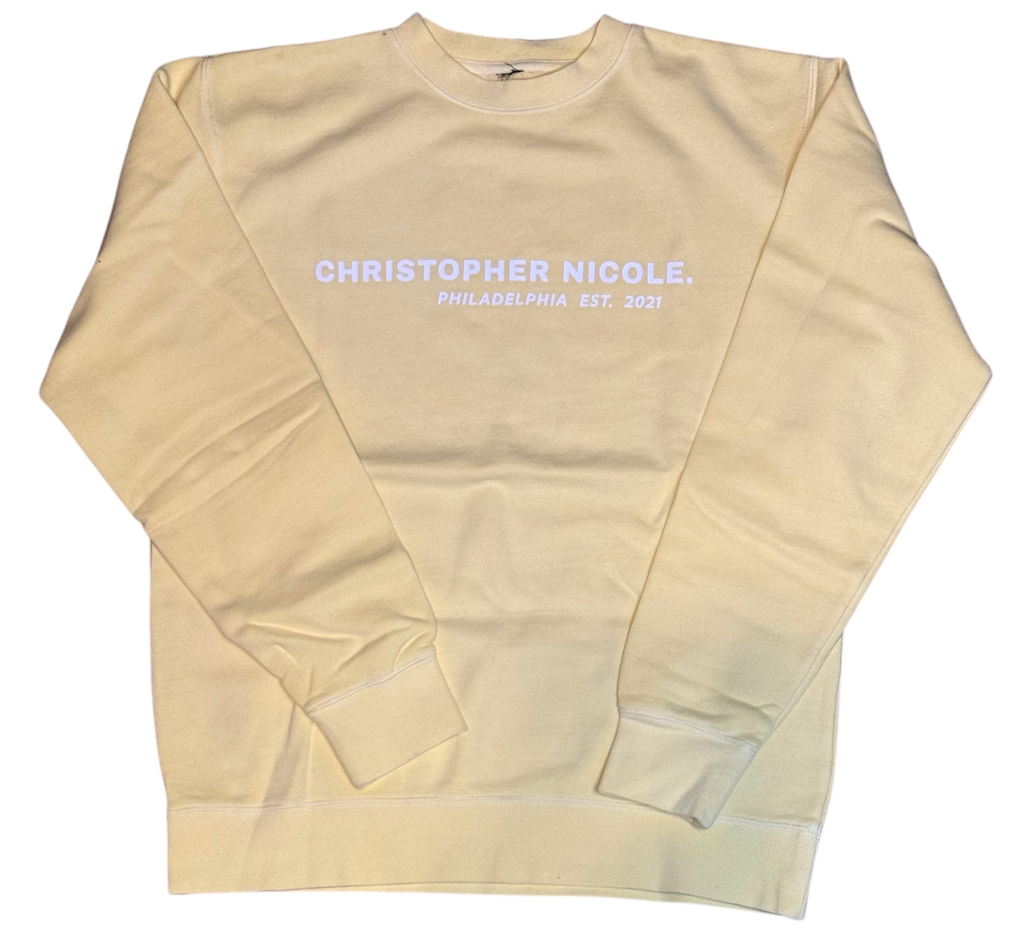 CHRISTOPHER NICOLE UNISEX MIDWEIGHT PIGMENT DYE CREW NECK