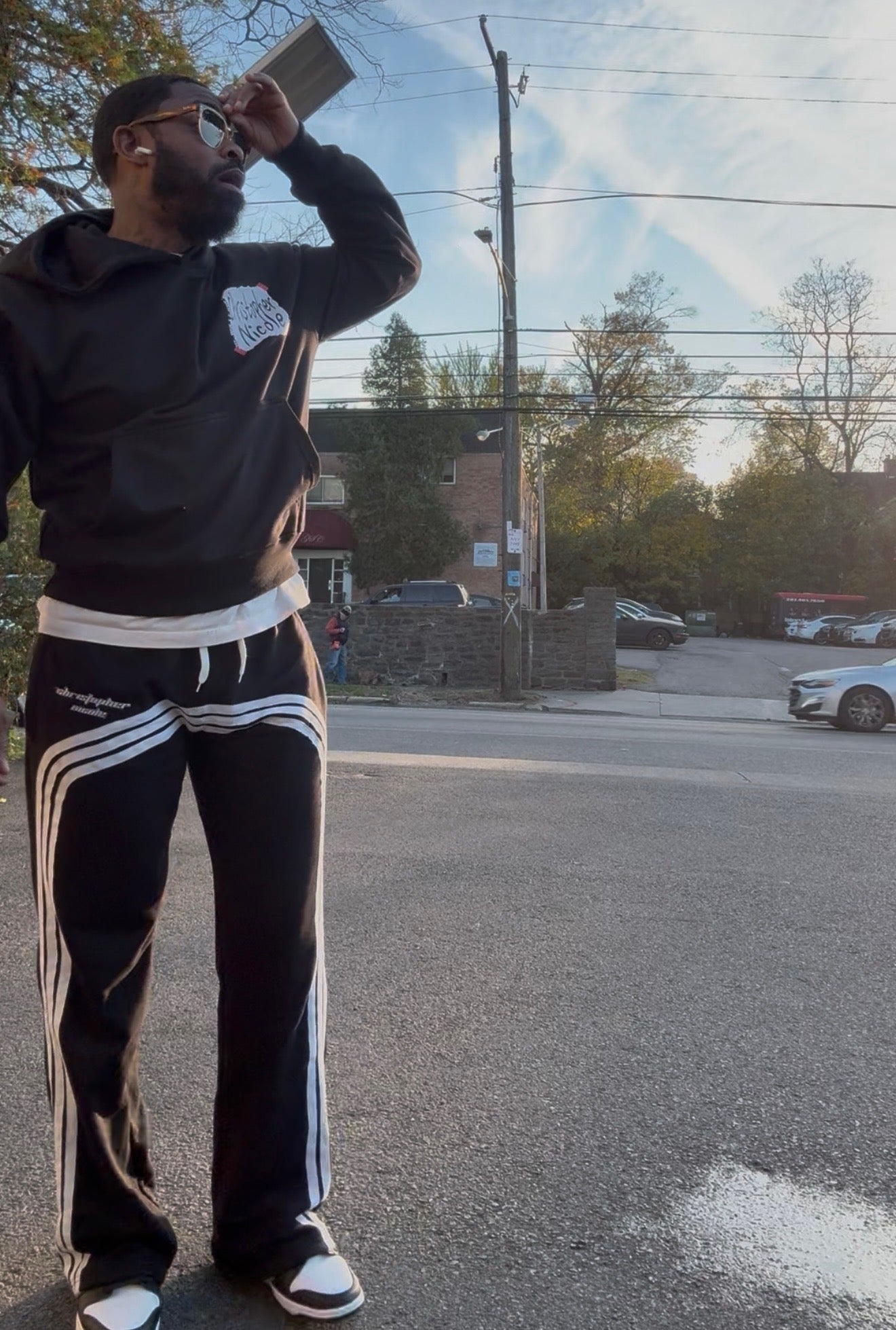 “Get up we ain’t rich yet” hoodies. Christopher Nicole