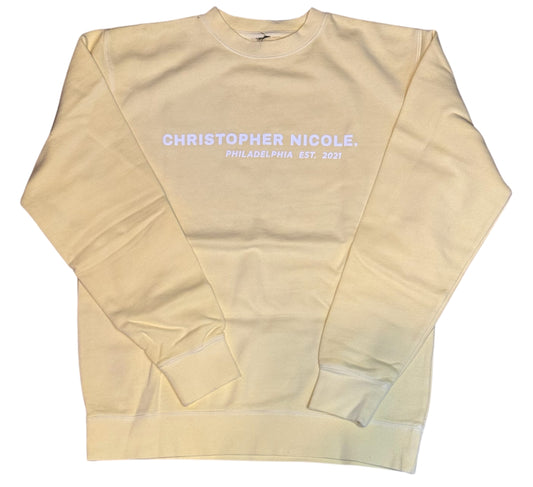 CHRISTOPHER NICOLE UNISEX MIDWEIGHT PIGMENT DYE CREW NECK